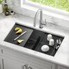 33&rdquo; Undermount 16 Gauge Workstation Kitchen Sink Double Bowl with WorkFlow&trade; Ledge and Accessories